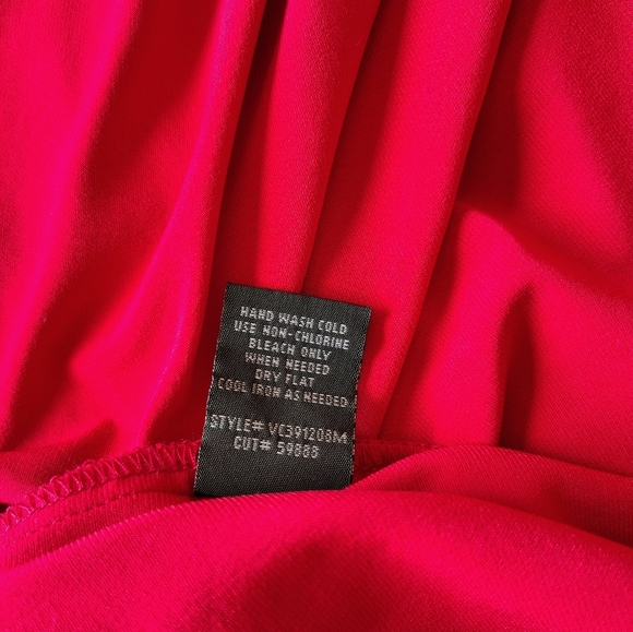 Connected Apparel Red Lace Dress Size 12 - Picture 10 of 10